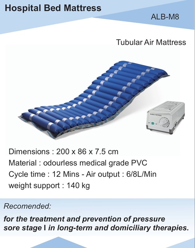 Hospital Bed Mattress I Tubular air Mattress I ALB-M8